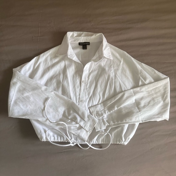 White tie up blouse - Picture 1 of 4